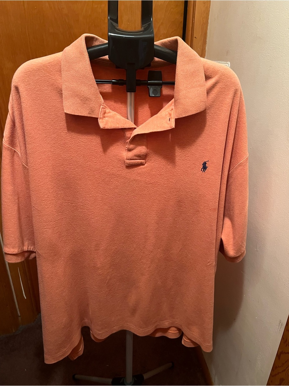 Ralph Lauren Coral Short Sleeve Polo with Navy Pony